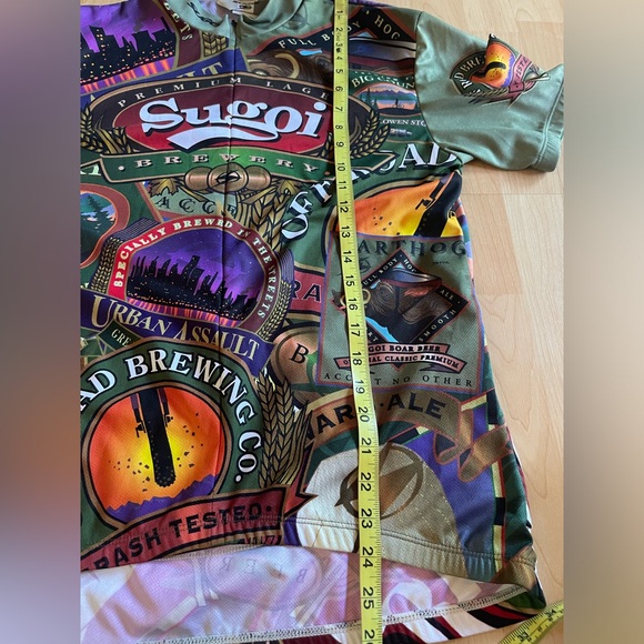 Vintage Sugoi All Over Print Beer Themed Cycling Biking Shirt Size M - Picture 4 of 6
